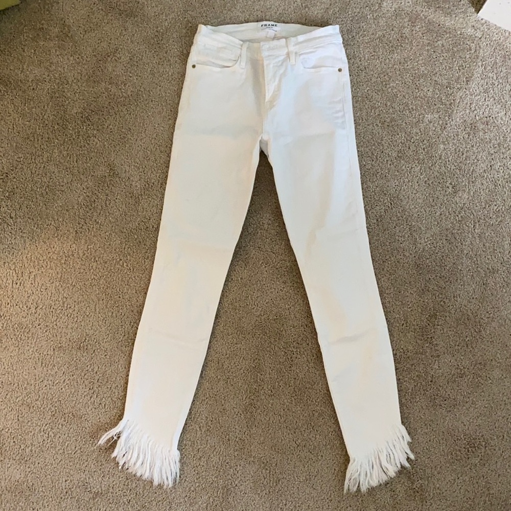 Frame Le High Skinny Jeans (White/Blanc)